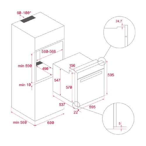 ΦΟΥΡΝ.ΕΝΤΟΙΧ.ΑΠ TEKA HLB 8510 P BLACK A+ 70LT (ΑΦΗΣ / ΠΥΡΟΛΥΣΗ & ΥΔΡΟΛΥΣΗ / ΤΗΛΕΣΚΟΠΙΚΟΣ)